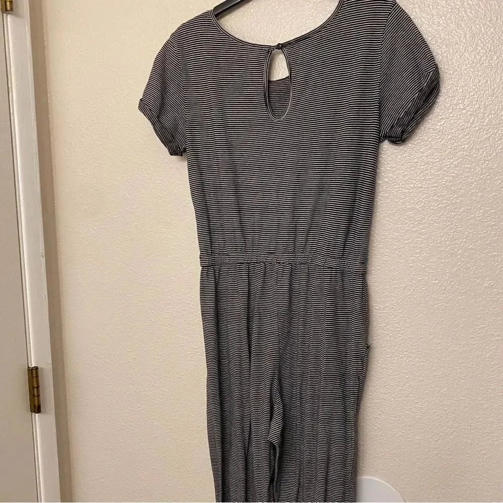 Old Navy 100% cotton Short-Sleeve Jumpsuit striped jogger romper xl 14